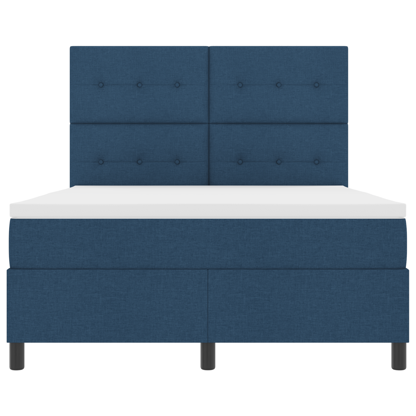 Boxspringbed met matras en LED stof blauw 140x200 cm