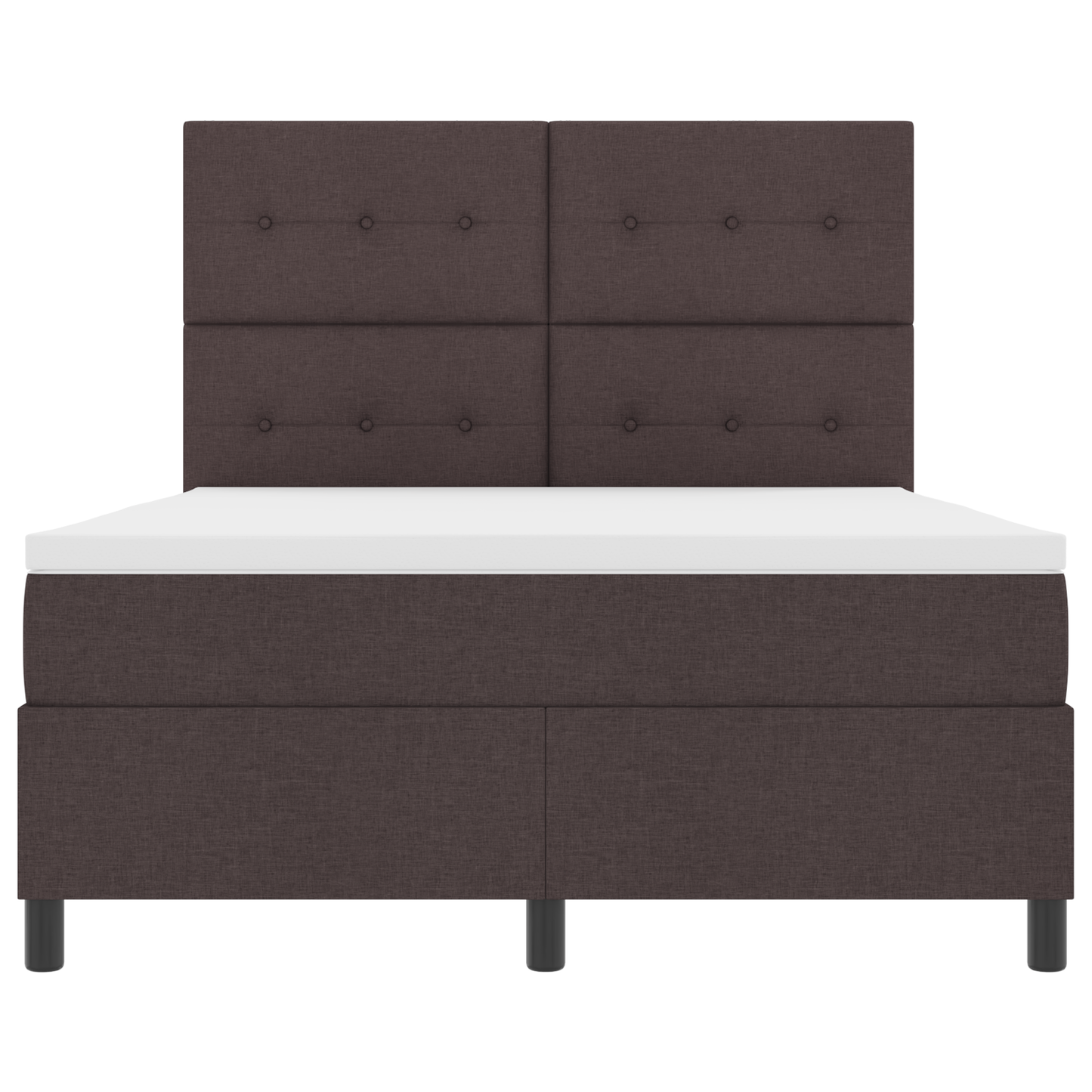 Boxspringbed met matras en LED stof donkerbruin 160x200 cm