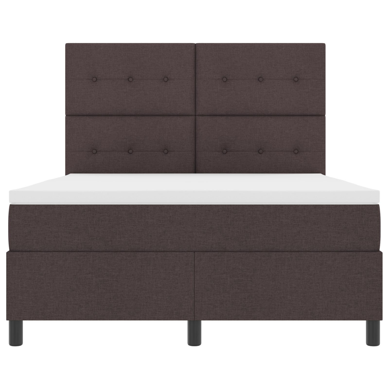 Boxspringbed met matras en LED stof donkerbruin 160x200 cm