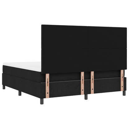 Boxspringbed met matras en LED stof zwart 180x200 cm