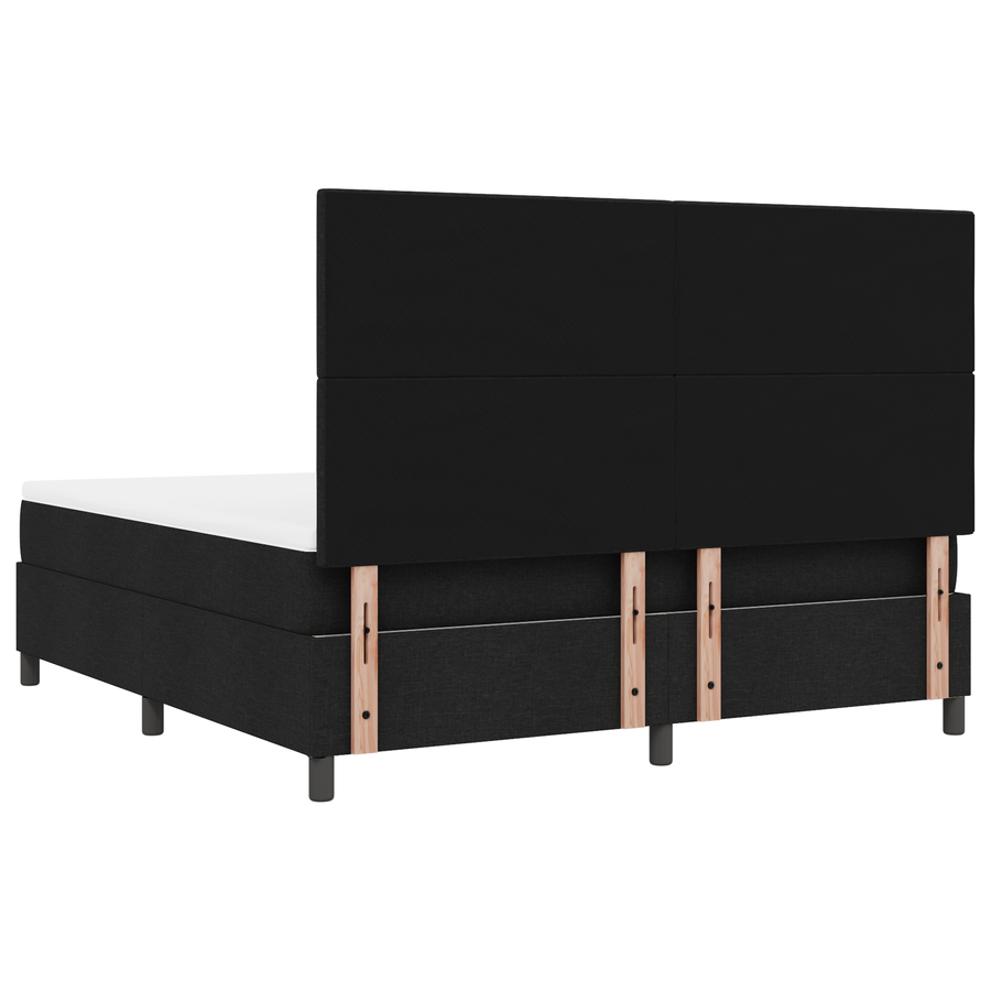 Boxspringbed met matras en LED stof zwart 180x200 cm