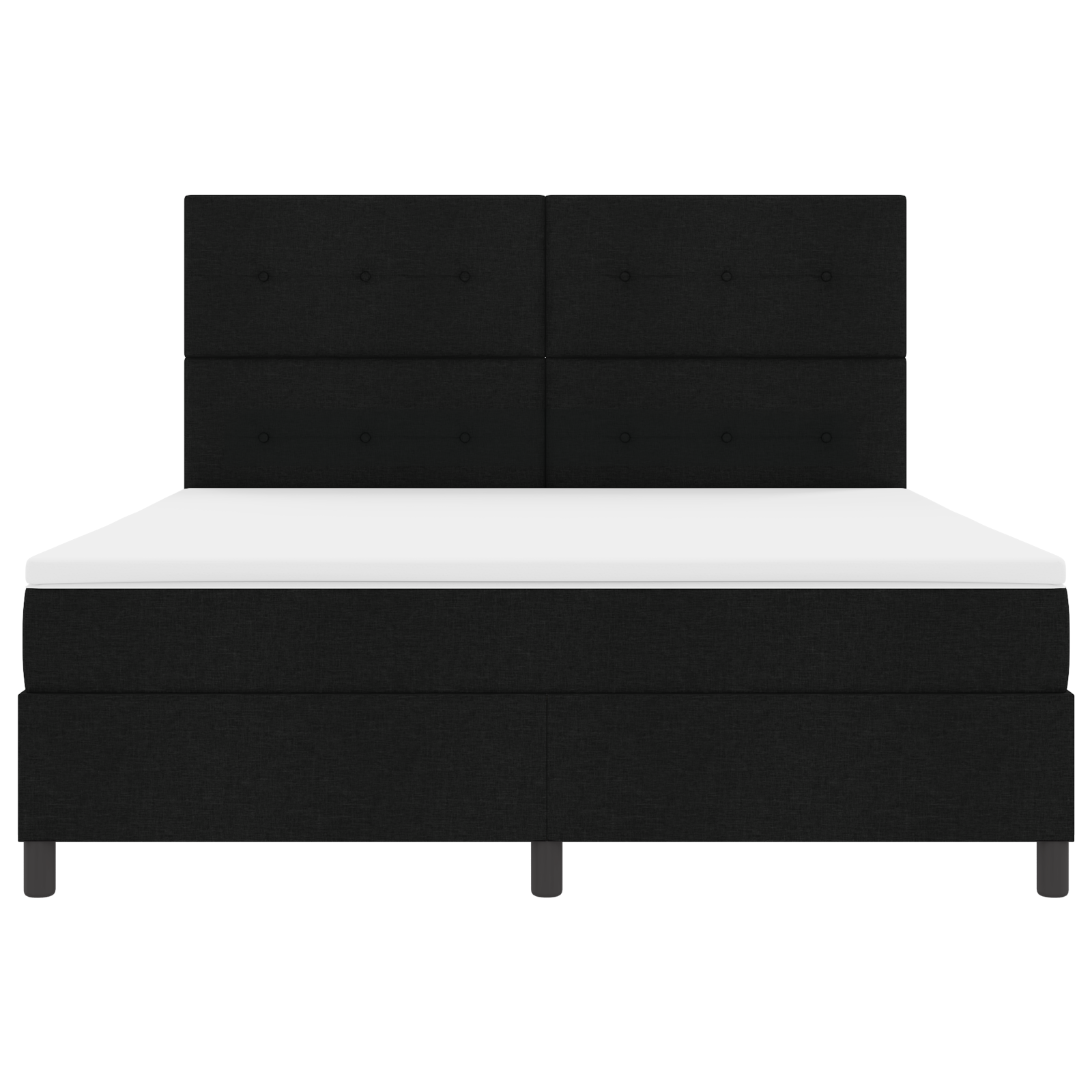 Boxspringbed met matras en LED stof zwart 180x200 cm