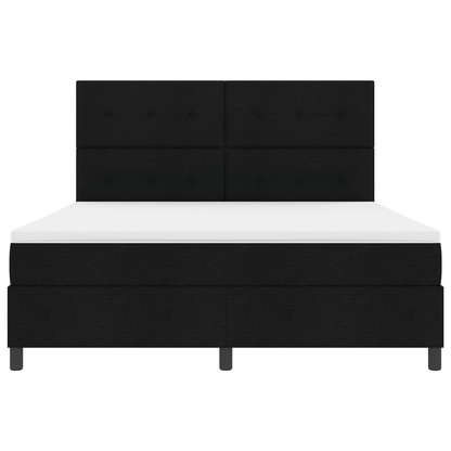 Boxspringbed met matras en LED stof zwart 180x200 cm