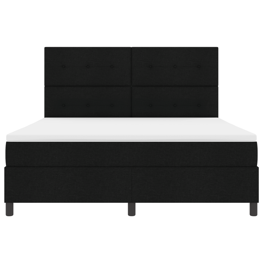 Boxspringbed met matras en LED stof zwart 180x200 cm