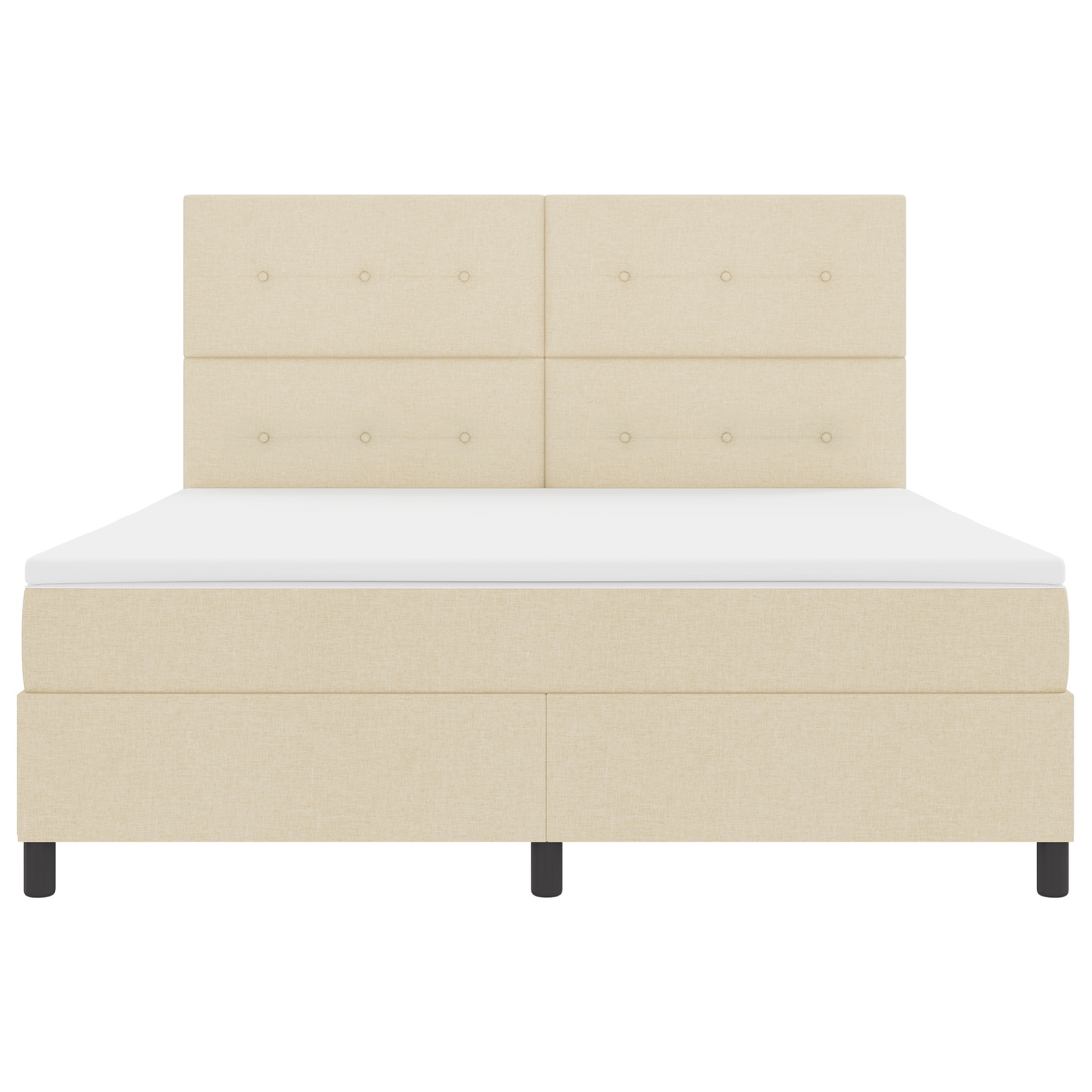 Boxspringbed met matras en LED stof crèmekleurig 180x200 cm