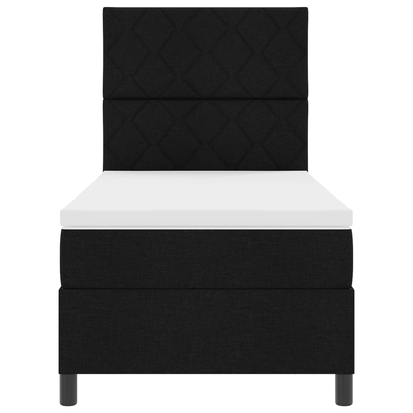 Boxspringbed met Matras & LED Zwart 100x200 cm Stof