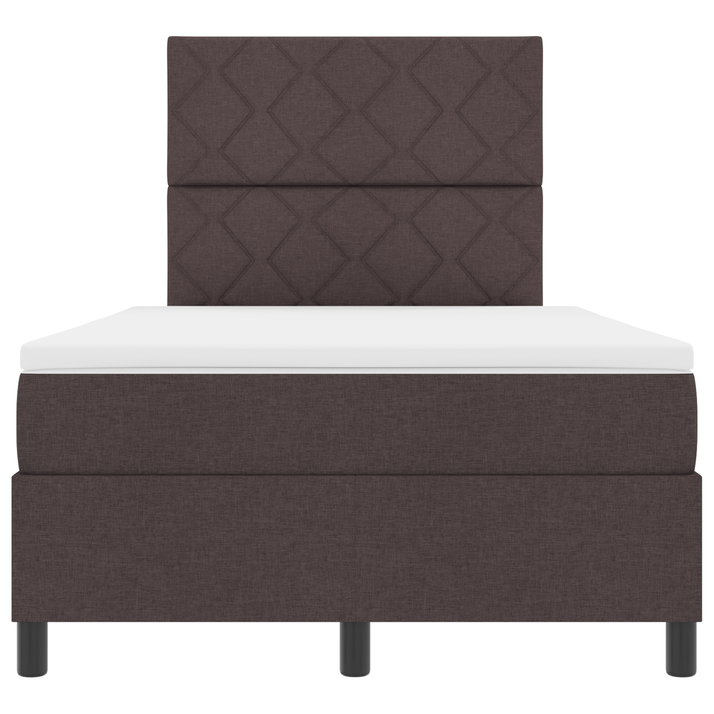 Boxspring Bed met Matras & LED Donkerbruin 120x190 cm Stof