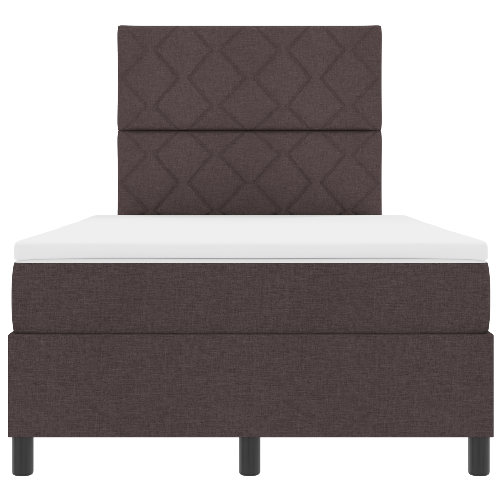 Boxspring Bed met Matras & LED Donkerbruin 120x190 cm Stof