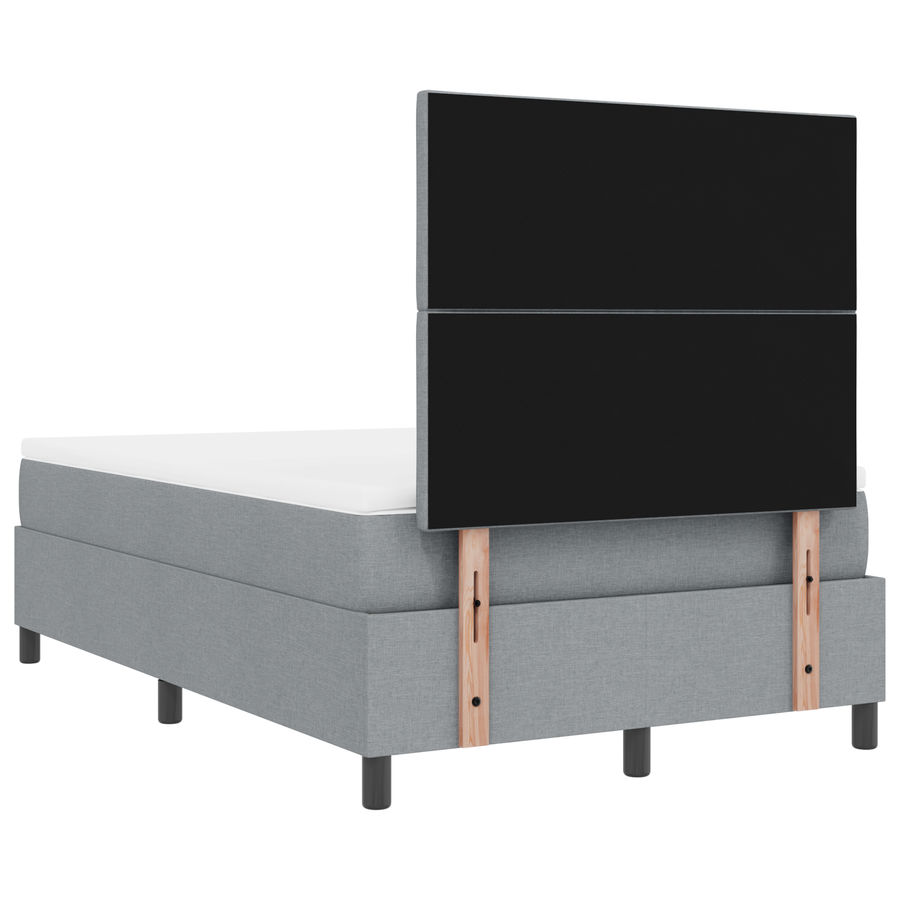 Boxspring Bed met Matras & LED Lichtgrijs 120x200 cm Stof