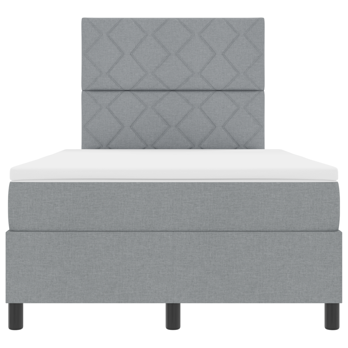 Boxspring Bed met Matras & LED Lichtgrijs 120x200 cm Stof