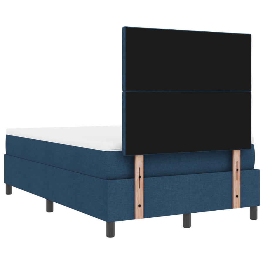 Boxspringbed met Matras & LED Blauw 120x200 cm Stof