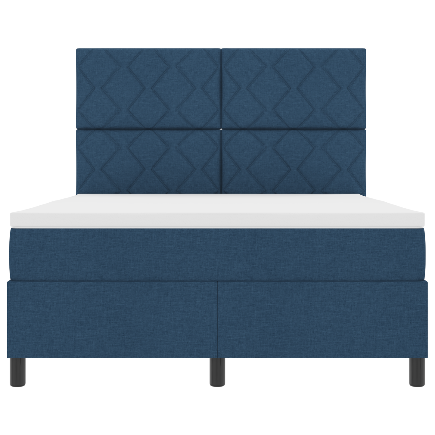 Boxspringbed met Matras & LED Blauw 160x200 cm Stof