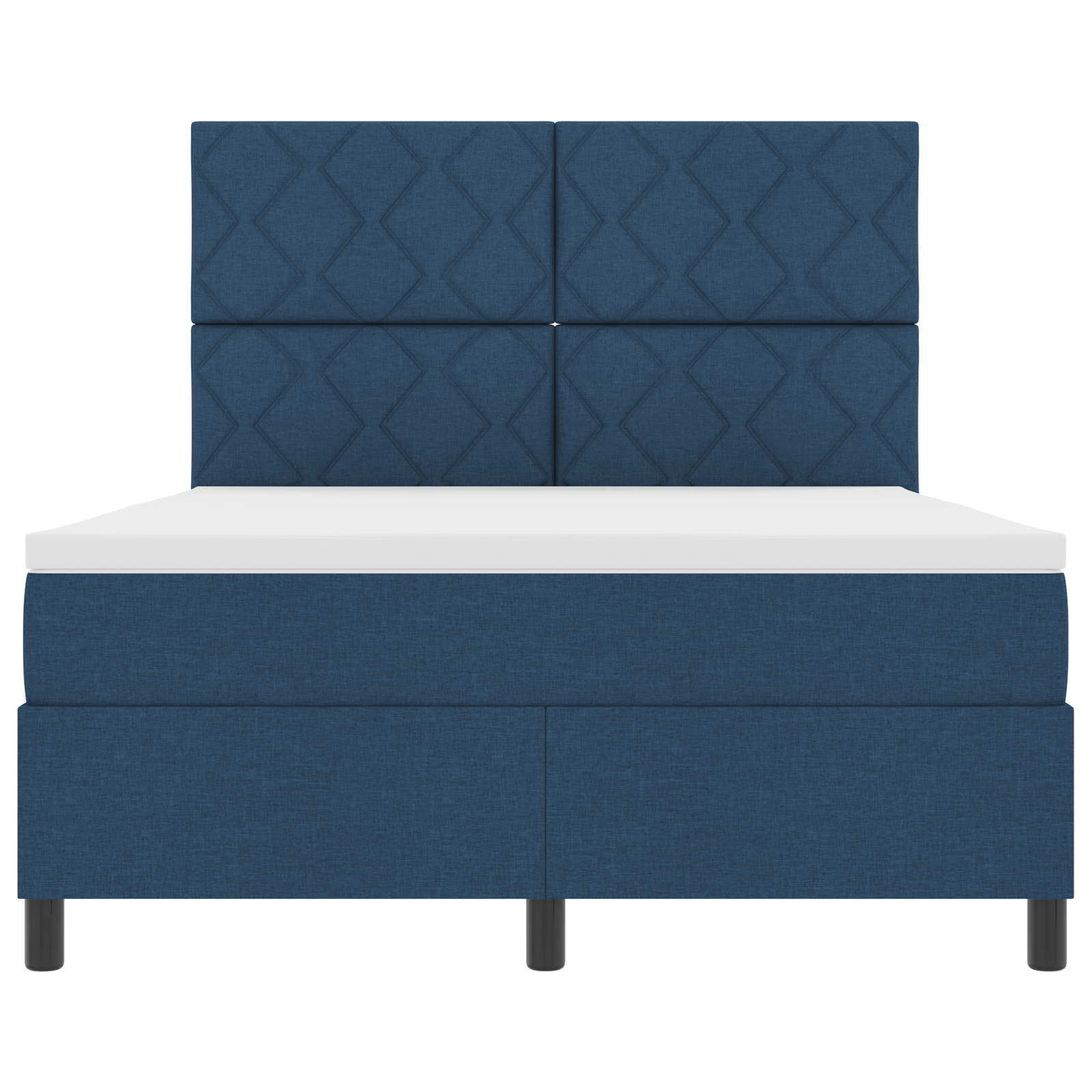 Boxspringbed met Matras & LED Blauw 160x200 cm Stof
