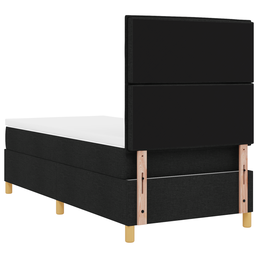 Boxspringbed met Matras & LED Zwart 80x200 cm Stof