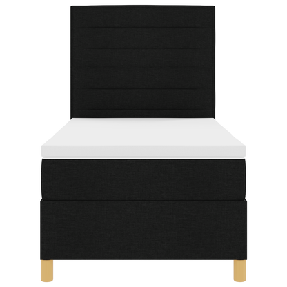 Boxspringbed met Matras & LED Zwart 80x200 cm Stof
