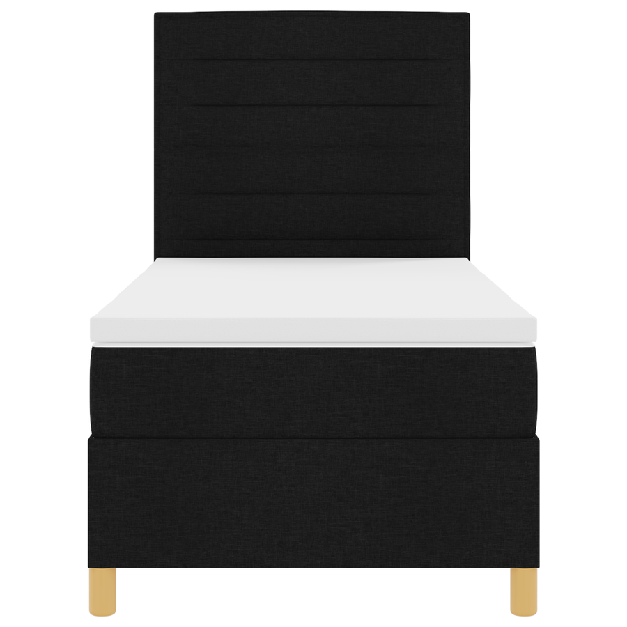 Boxspringbed met Matras & LED Zwart 80x200 cm Stof