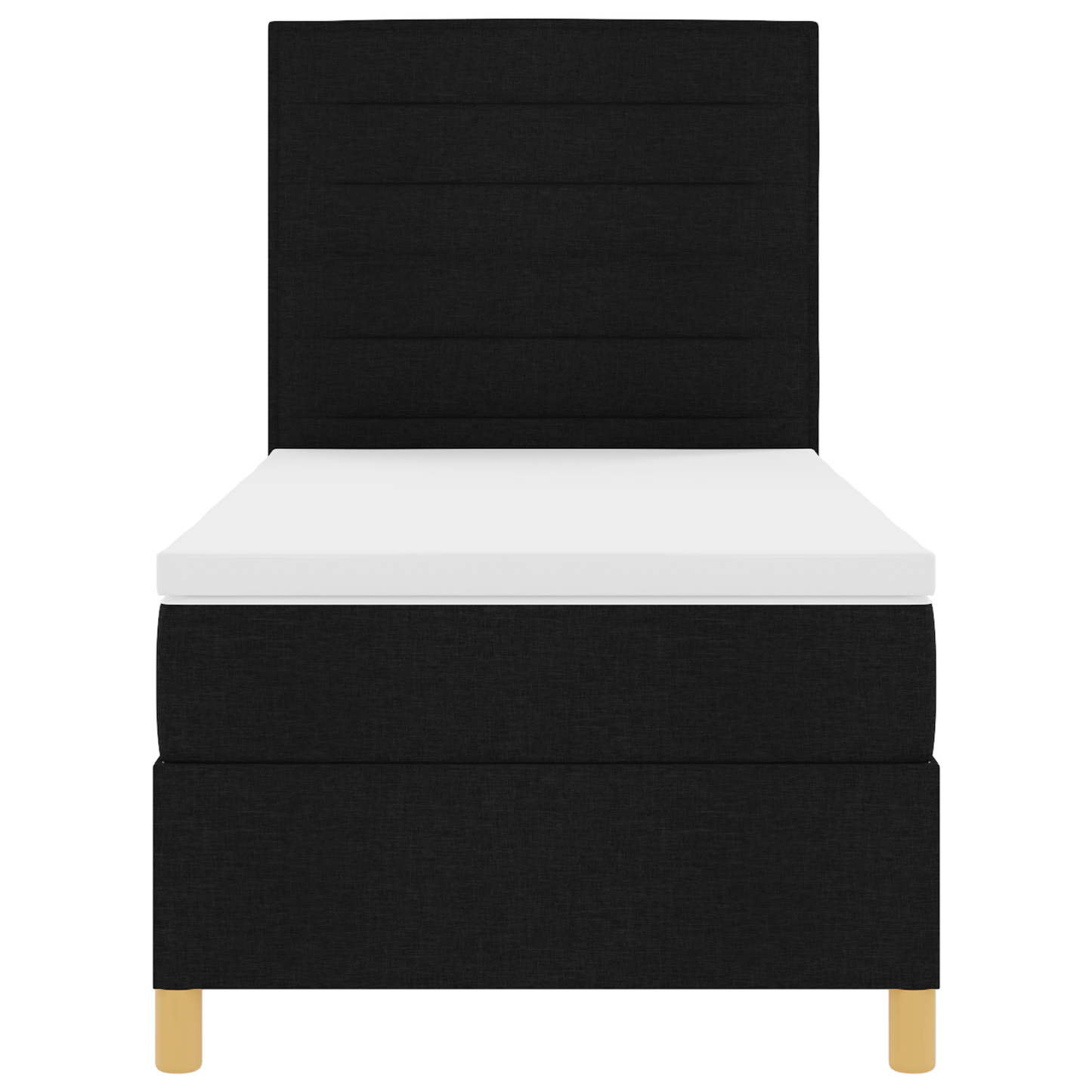 Boxspringbed met matras en LED stof zwart 90x200 cm