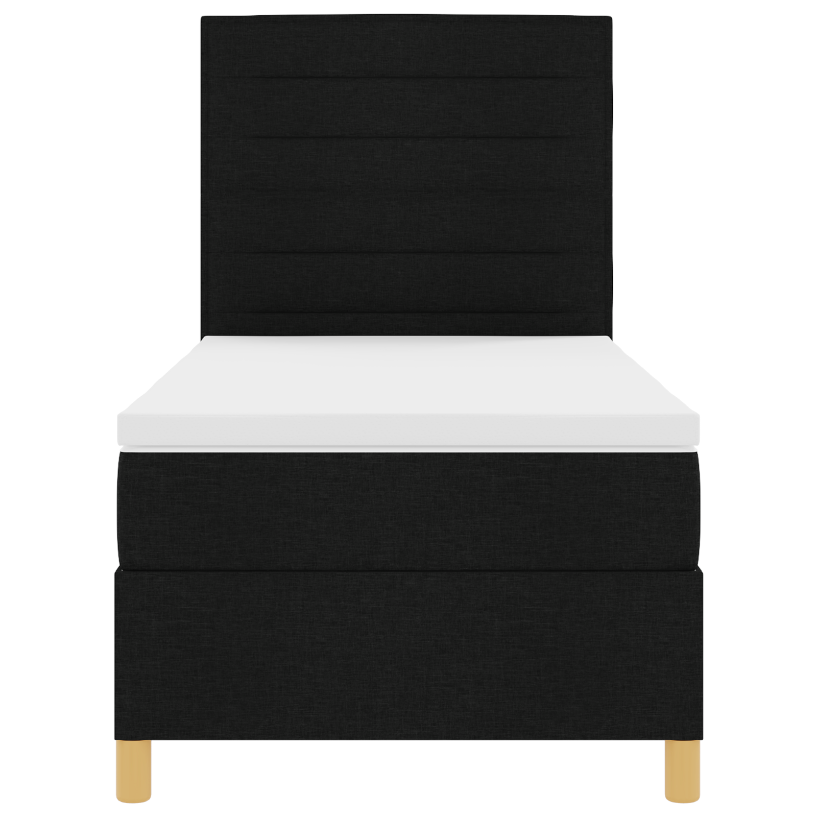 Boxspringbed met matras en LED stof zwart 90x200 cm