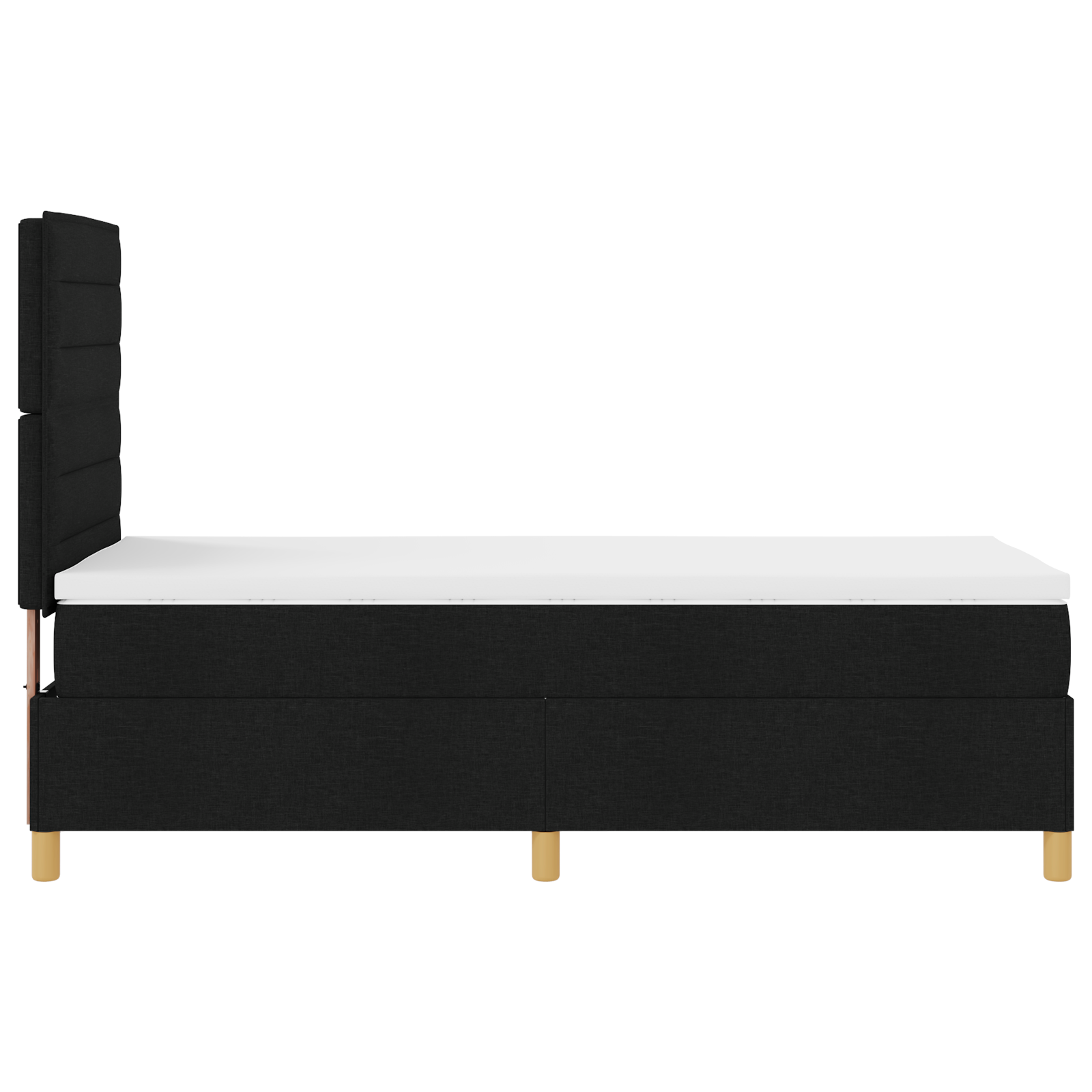Boxspringbed met matras en LED stof zwart 90x200 cm