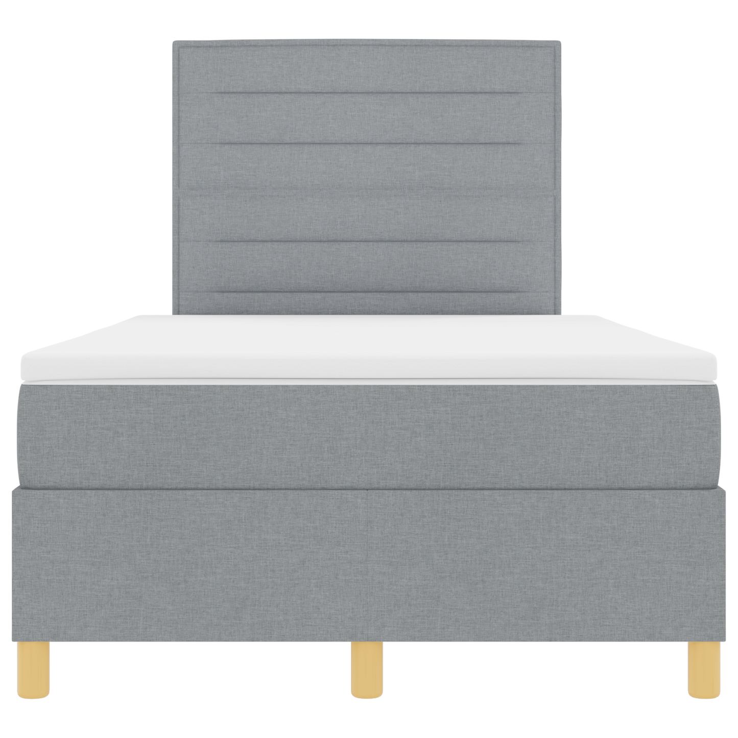 Boxspringbed met matras & LED in lichtgrijs 120x190 cm stof
