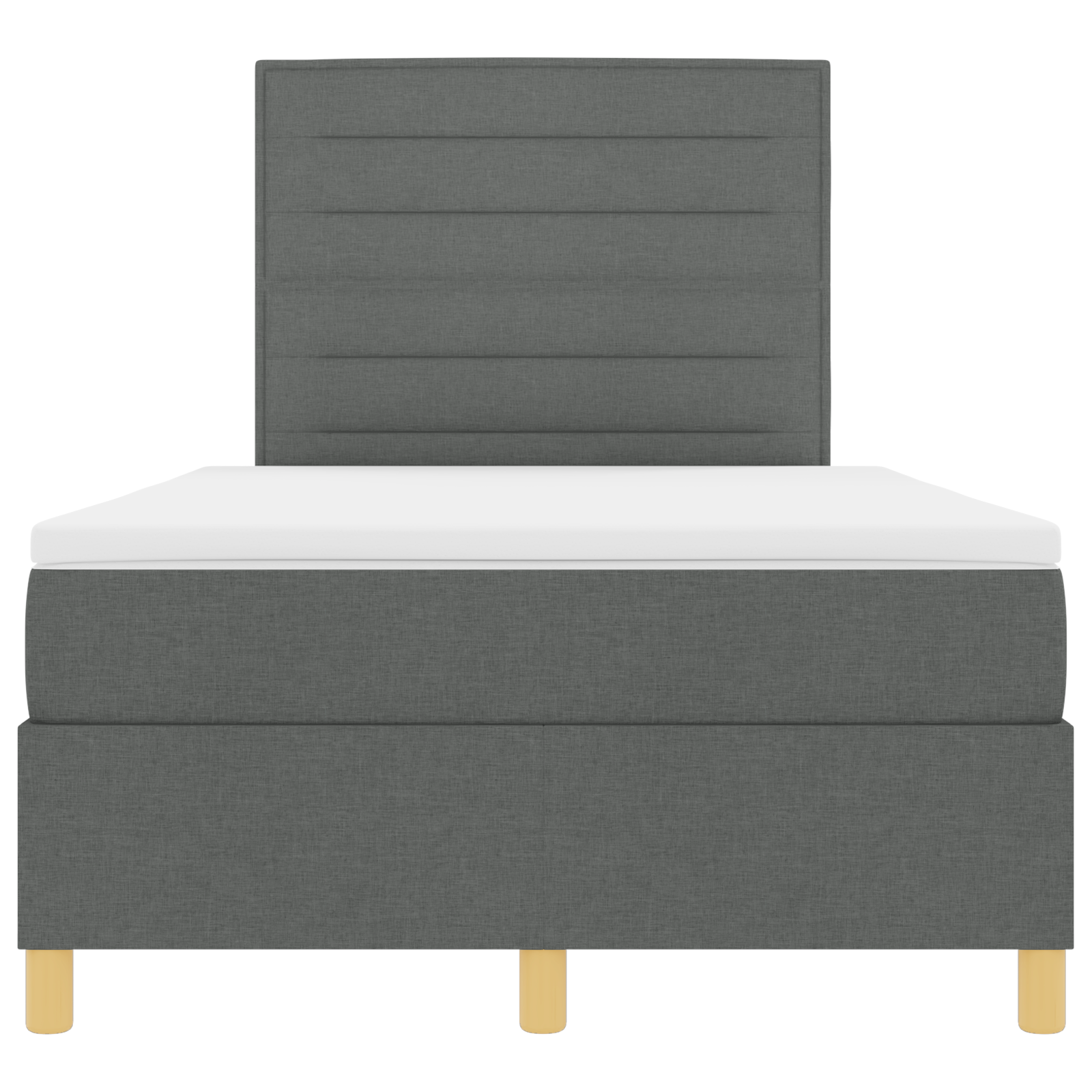 Boxspringbed met Matras & LED Donkergrijs 120x190 cm Stof