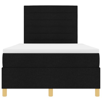 Boxspringbed met matras & LED Zwart 120x190 cm Stof