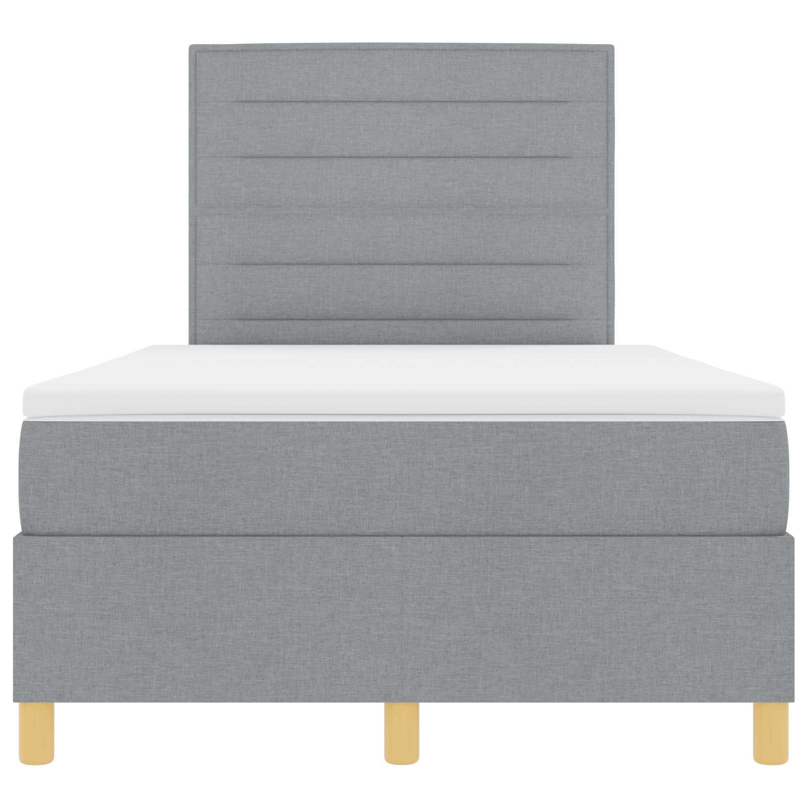 Boxspringbed met matras en LED stof lichtgrijs 120x200 cm