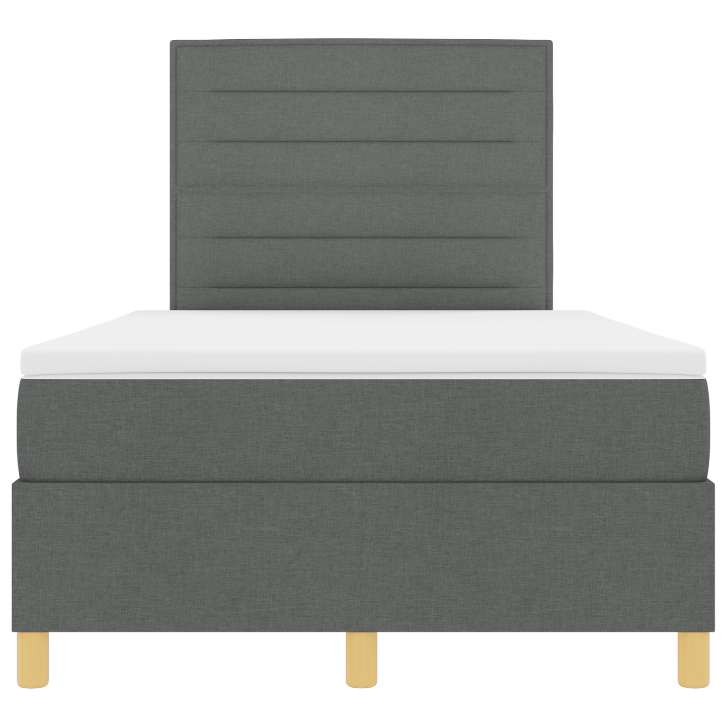 Boxspringbed met matras en LED stof donkergrijs 120x200 cm