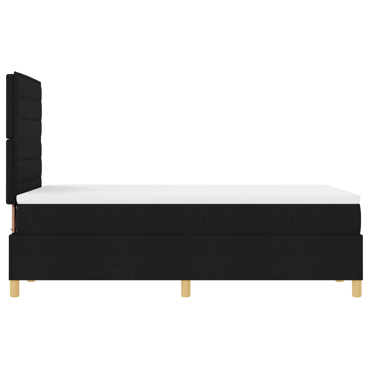 Boxspringbed met matras en LED stof zwart 120x200 cm