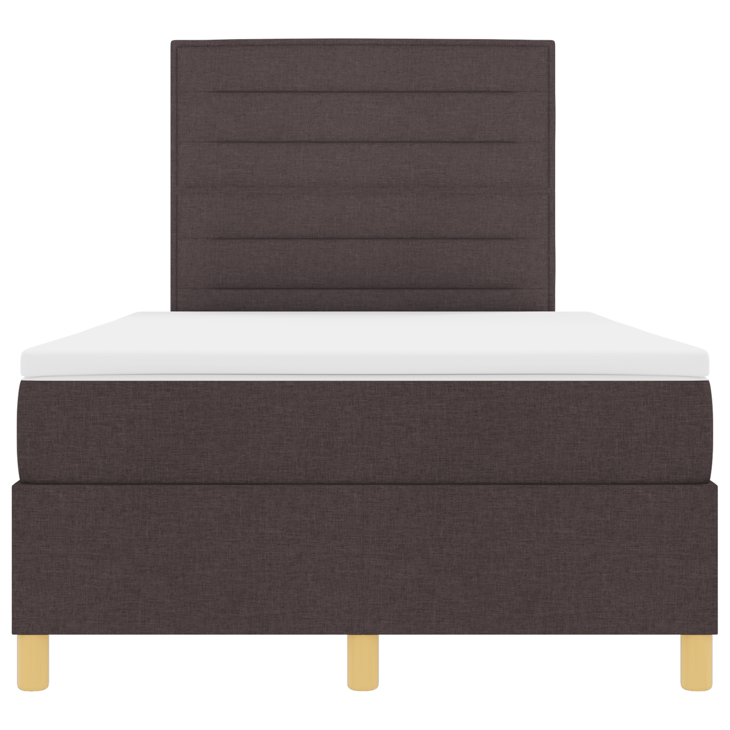 Boxspringbed met matras en LED stof donkerbruin 120x200 cm