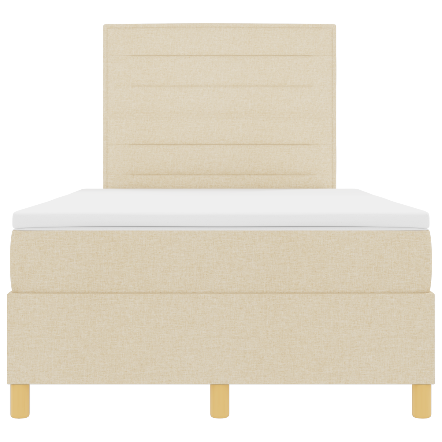 Boxspringbed met matras en LED stof crèmekleurig 120x200 cm