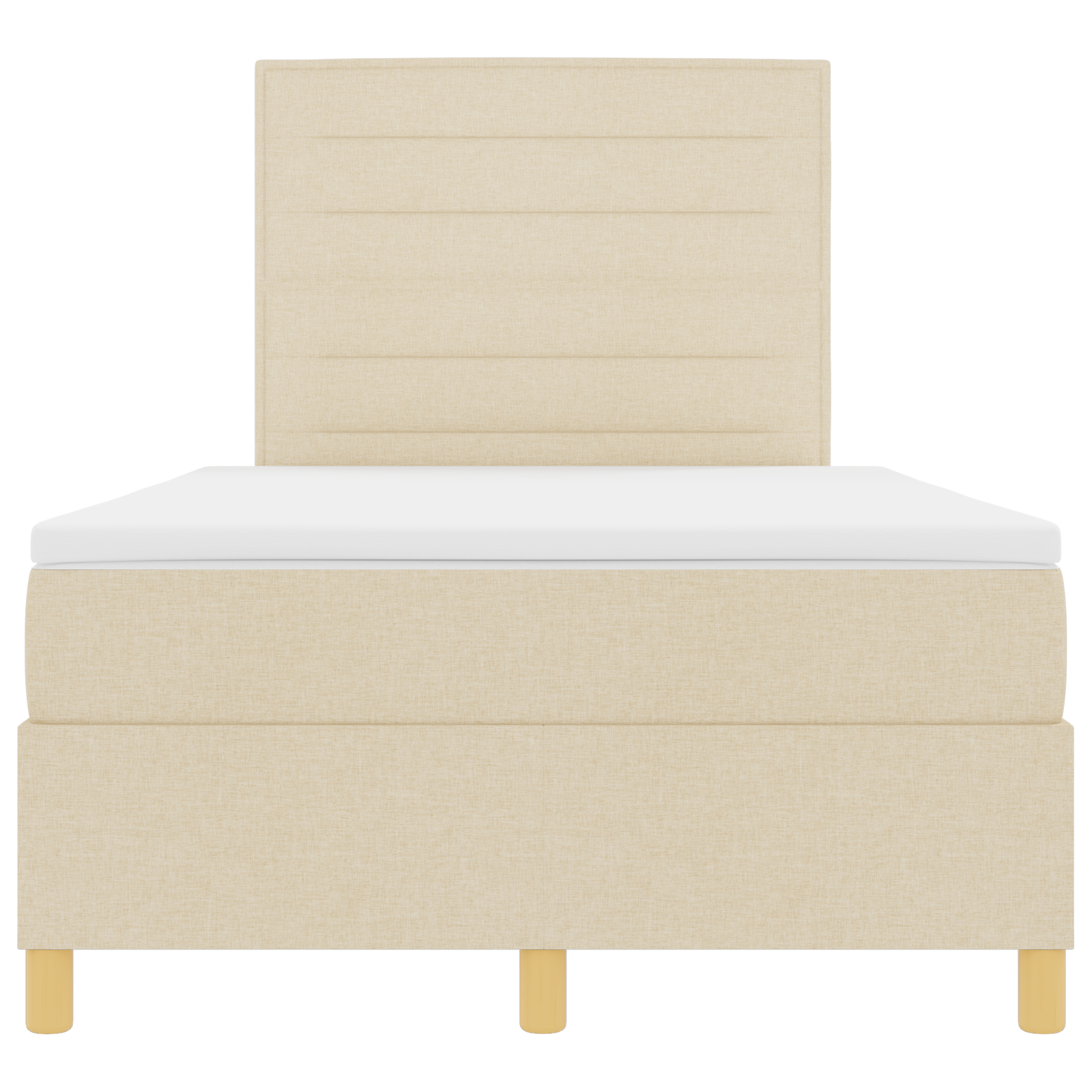 Boxspringbed met matras en LED stof crèmekleurig 120x200 cm