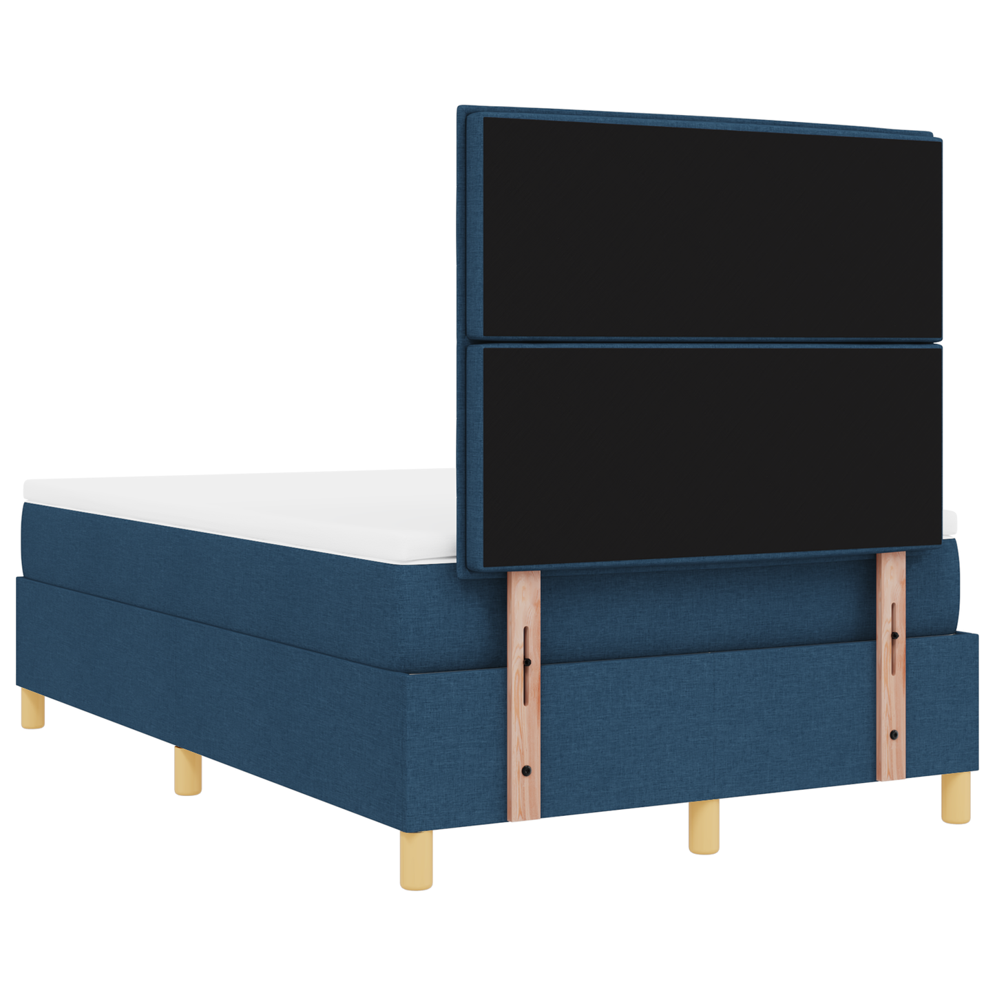 Boxspringbed met matras en LED stof blauw 120x200 cm