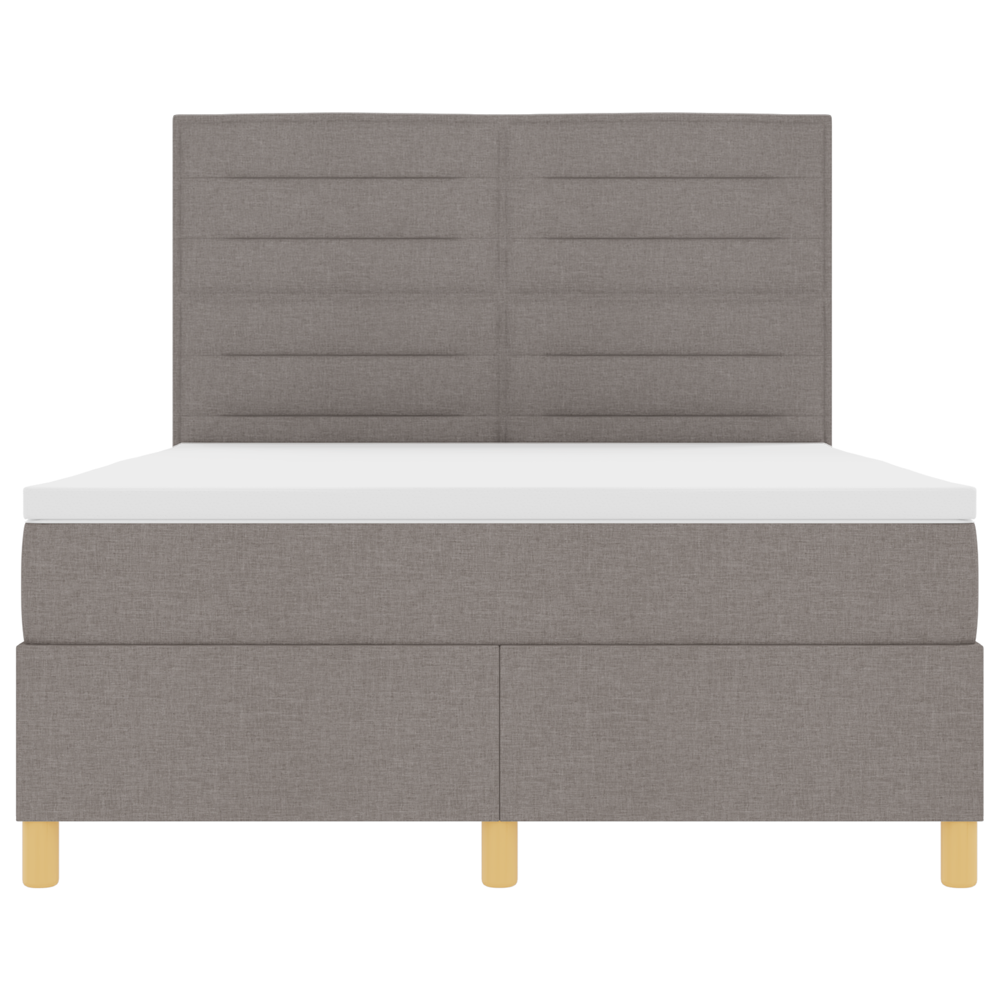 Boxspringbed met matras en LED stof taupe 140x190 cm