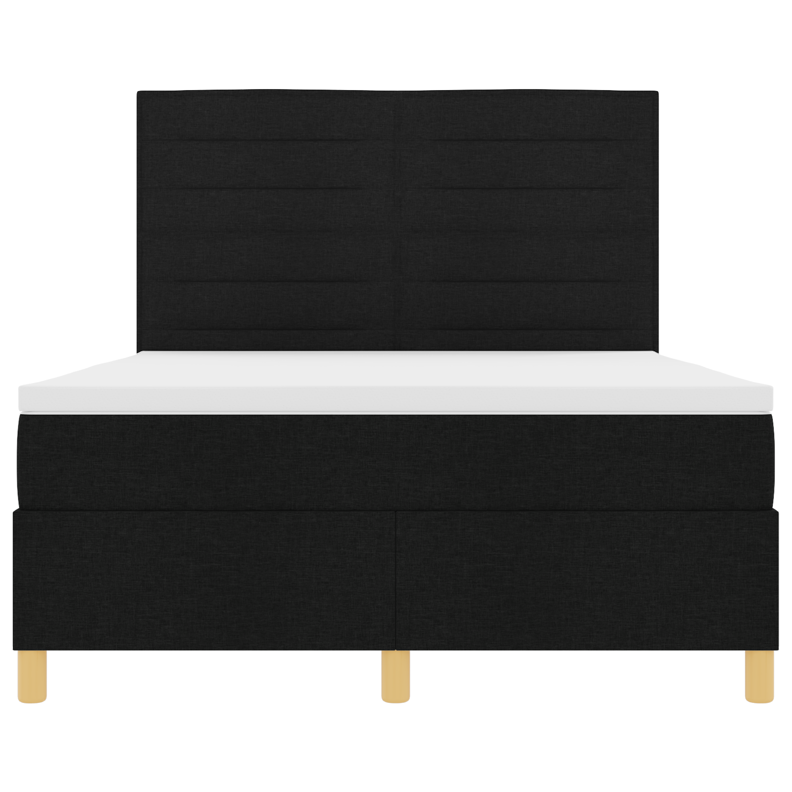 Boxspringbed met matras en LED stof zwart 140x200 cm