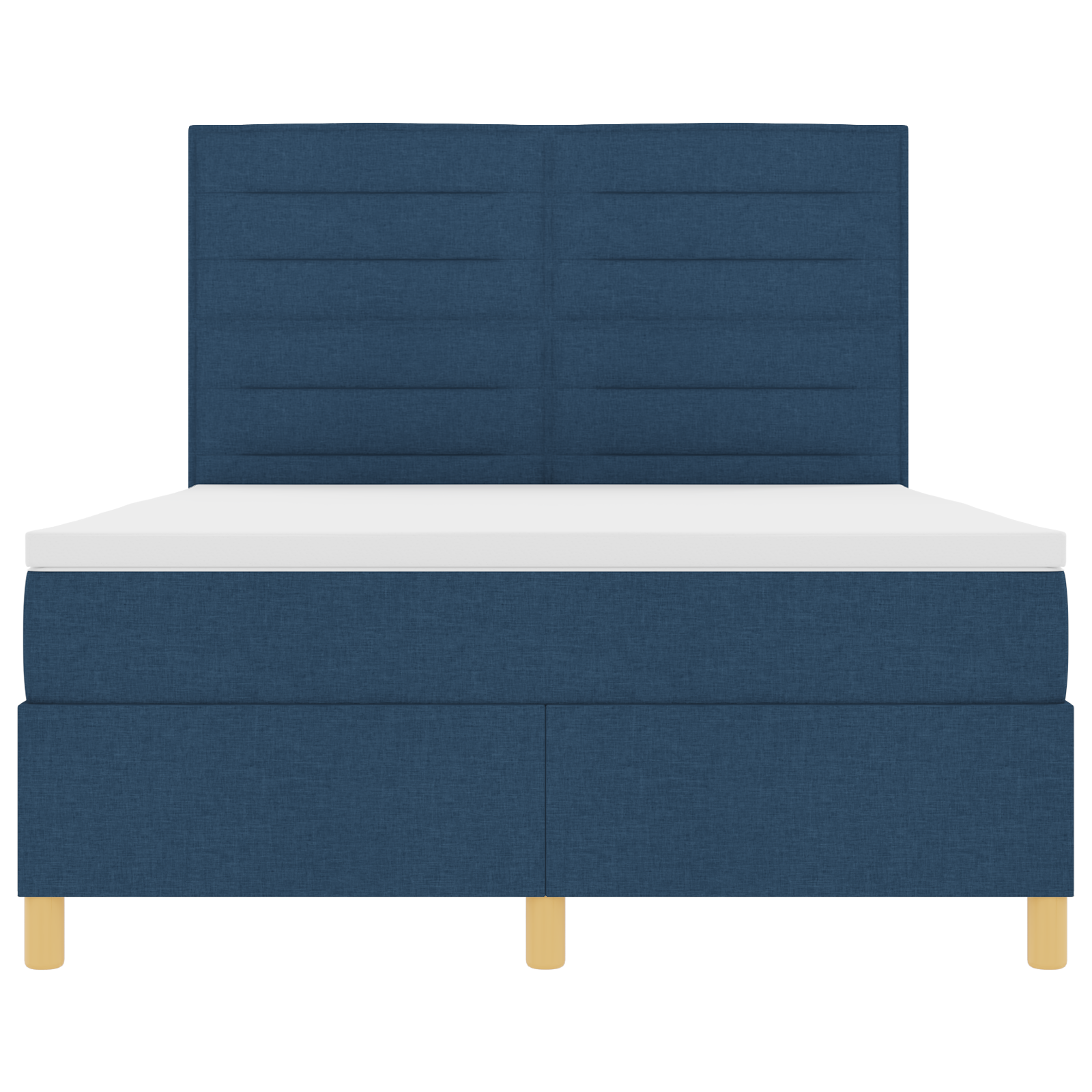 Boxspringbed met matras en LED stof blauw 140x200 cm