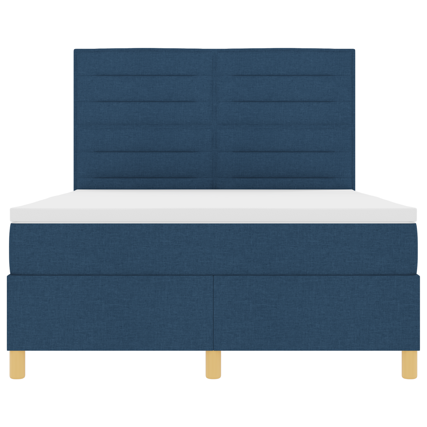Boxspringbed met matras en LED stof blauw 160x200 cm