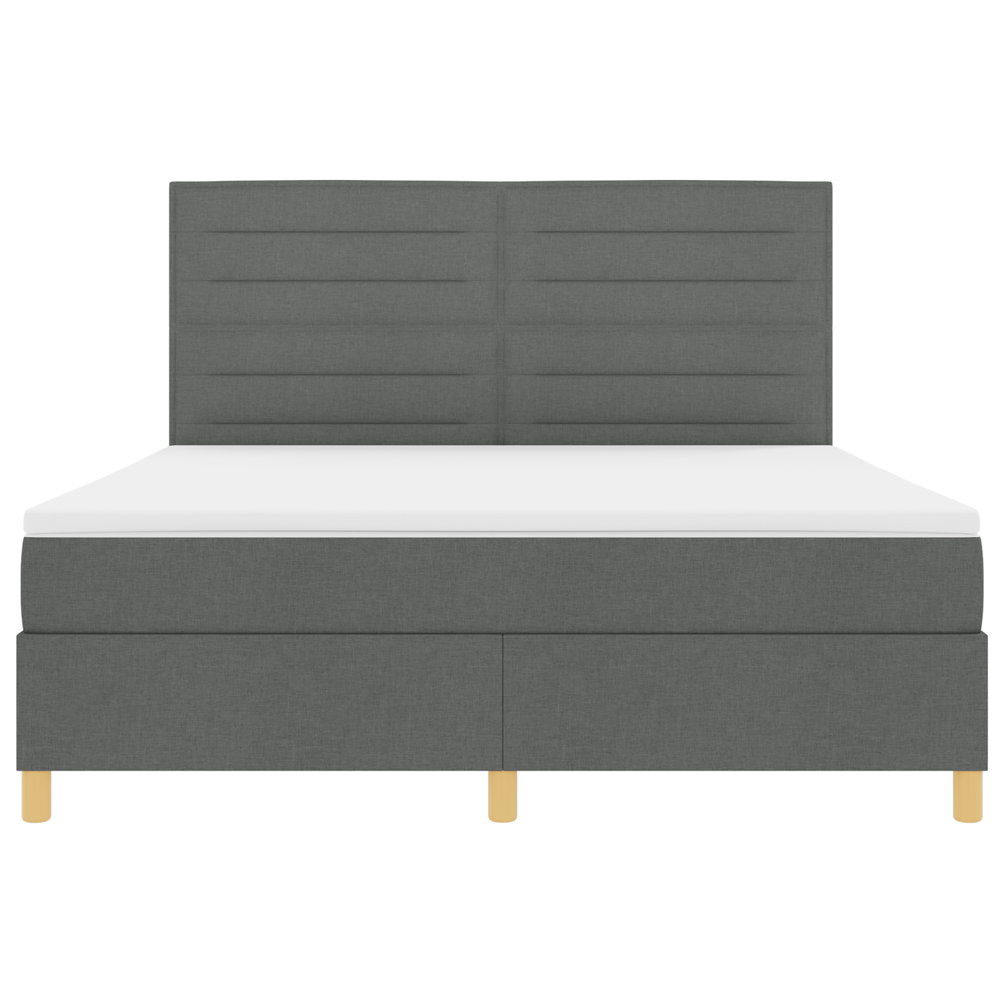 Boxspring Bed met Matras & LED Donkergrijs 180x200 cm Stof