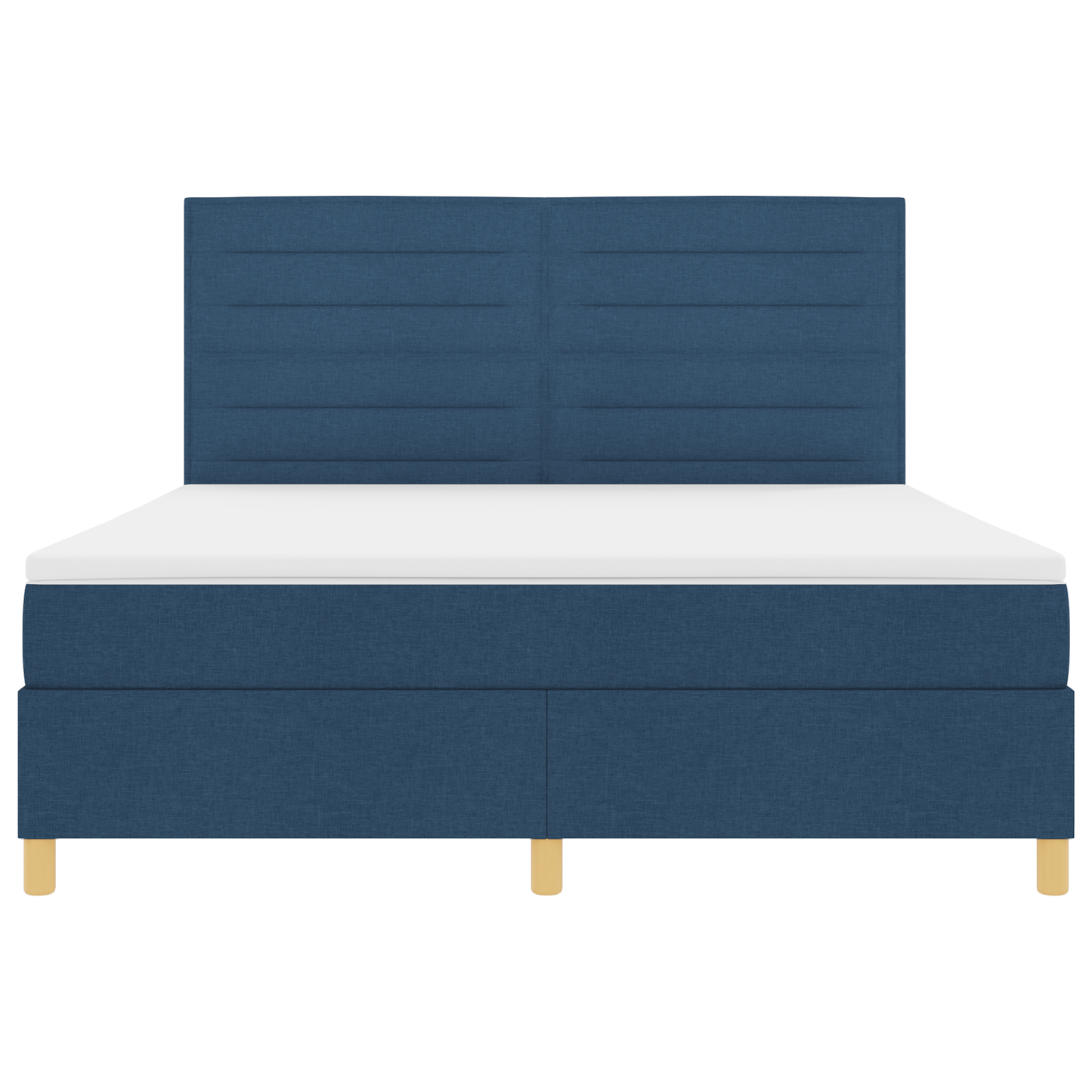 Boxspringbed met Matras & LED Blauw 180x200 cm Stof