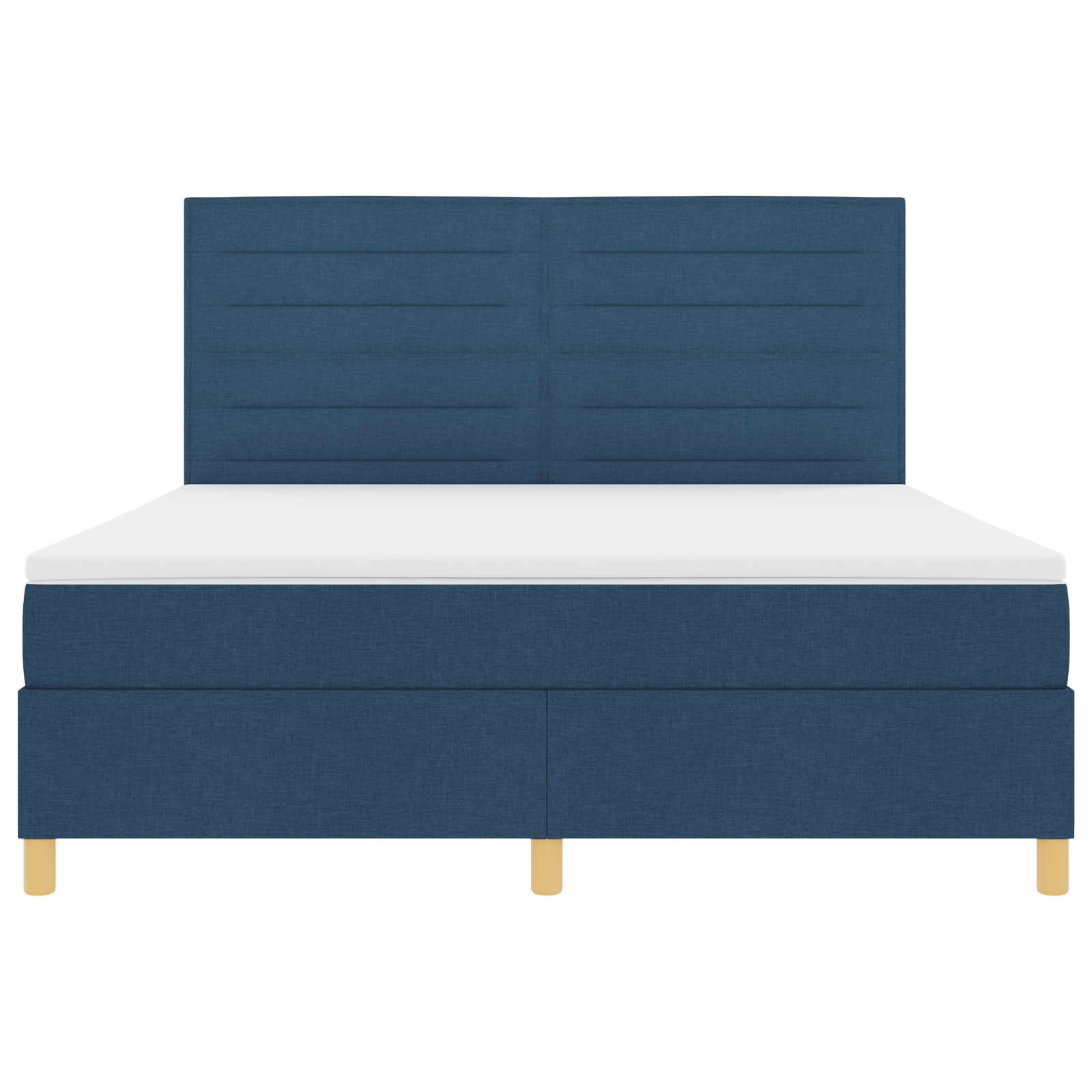 Boxspringbed met Matras & LED Blauw 180x200 cm Stof