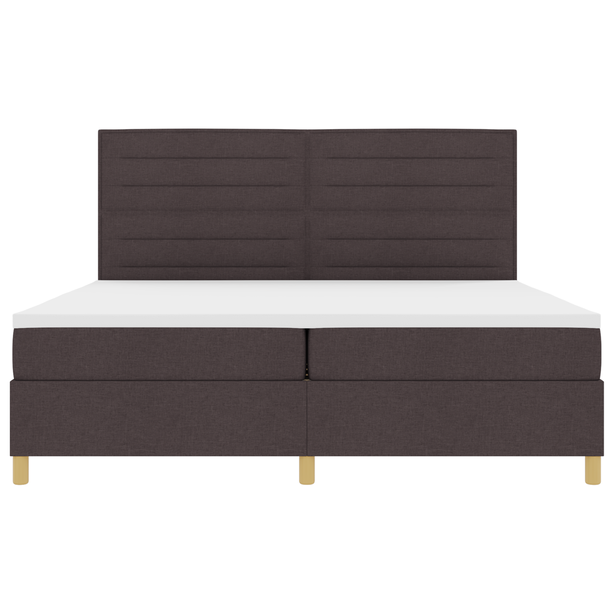 Boxspringbed met matras en LED stof donkerbruin 200x200 cm