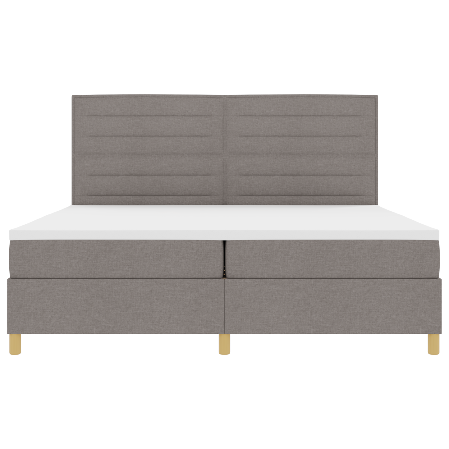 Boxspringbed met matras en LED stof taupe 200x200 cm
