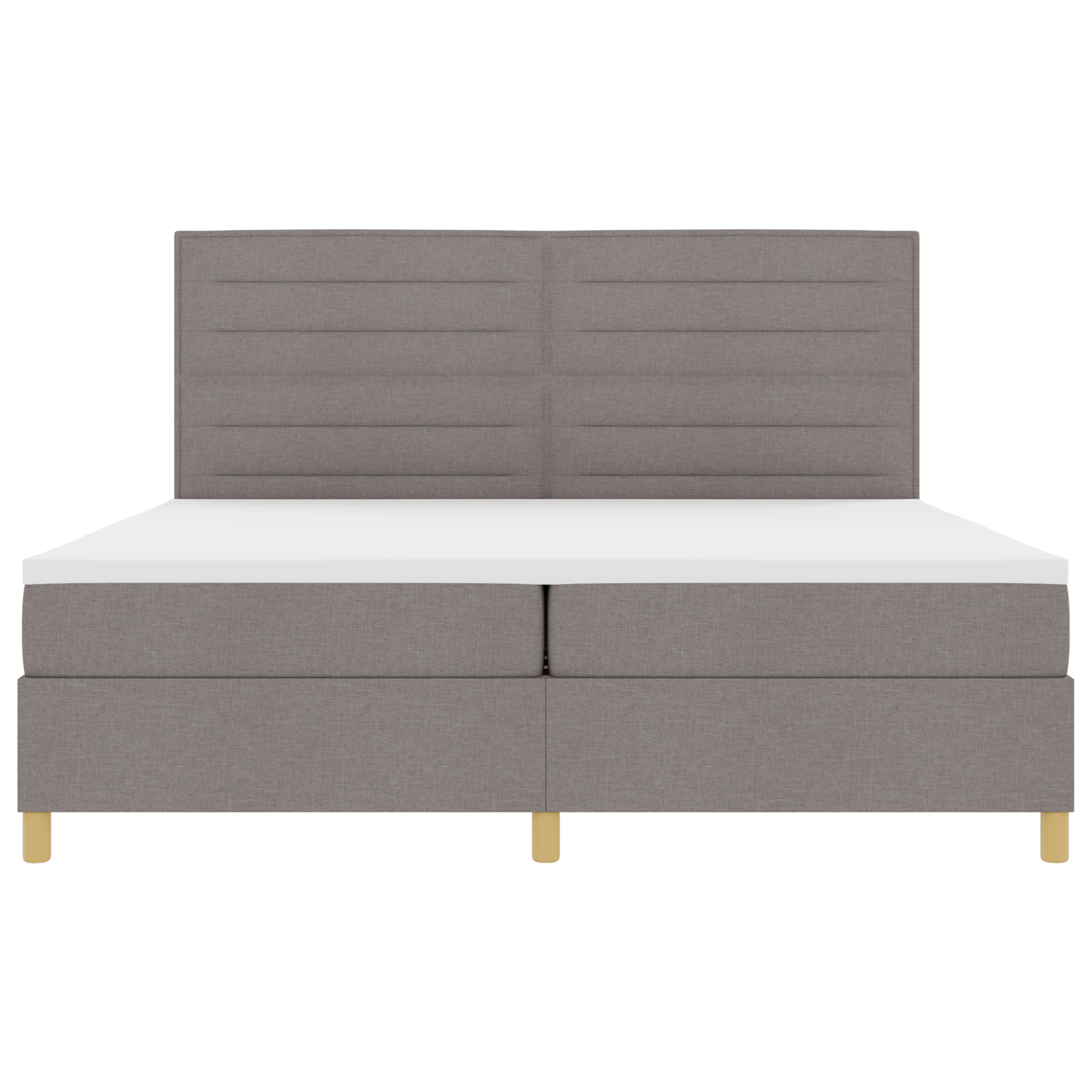 Boxspringbed met matras en LED stof taupe 200x200 cm
