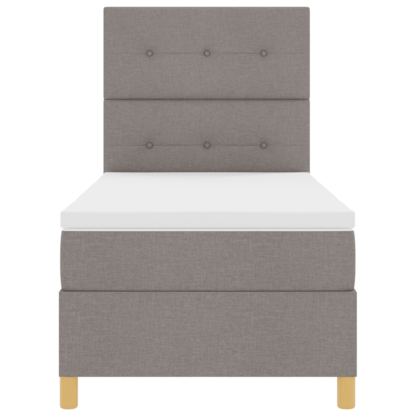 Boxspring Bed met Matras & LED Taupe 80x200 cm Stof