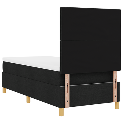 Boxspringbed met matras en LED stof zwart 90x190 cm
