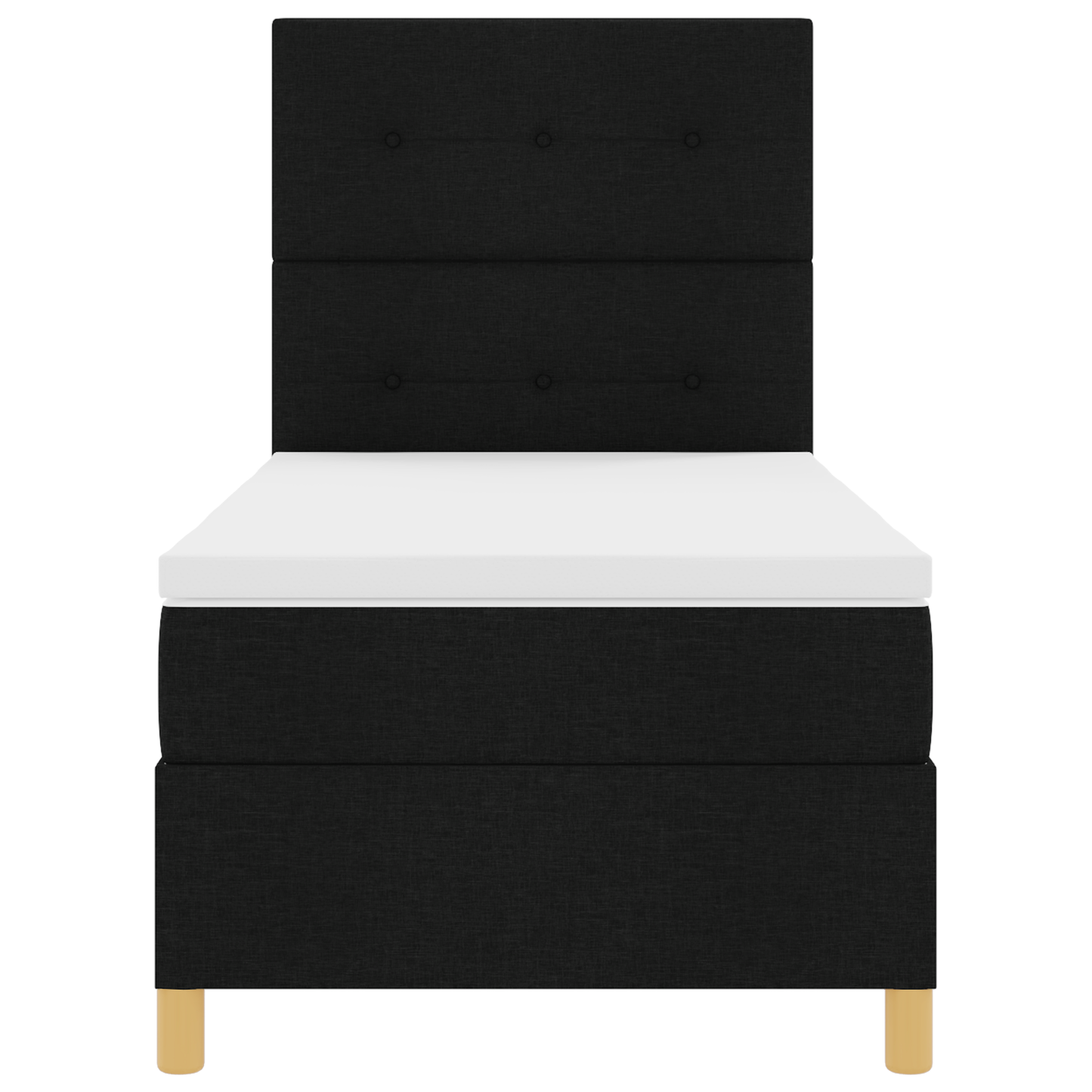 Boxspringbed met matras en LED stof zwart 90x190 cm