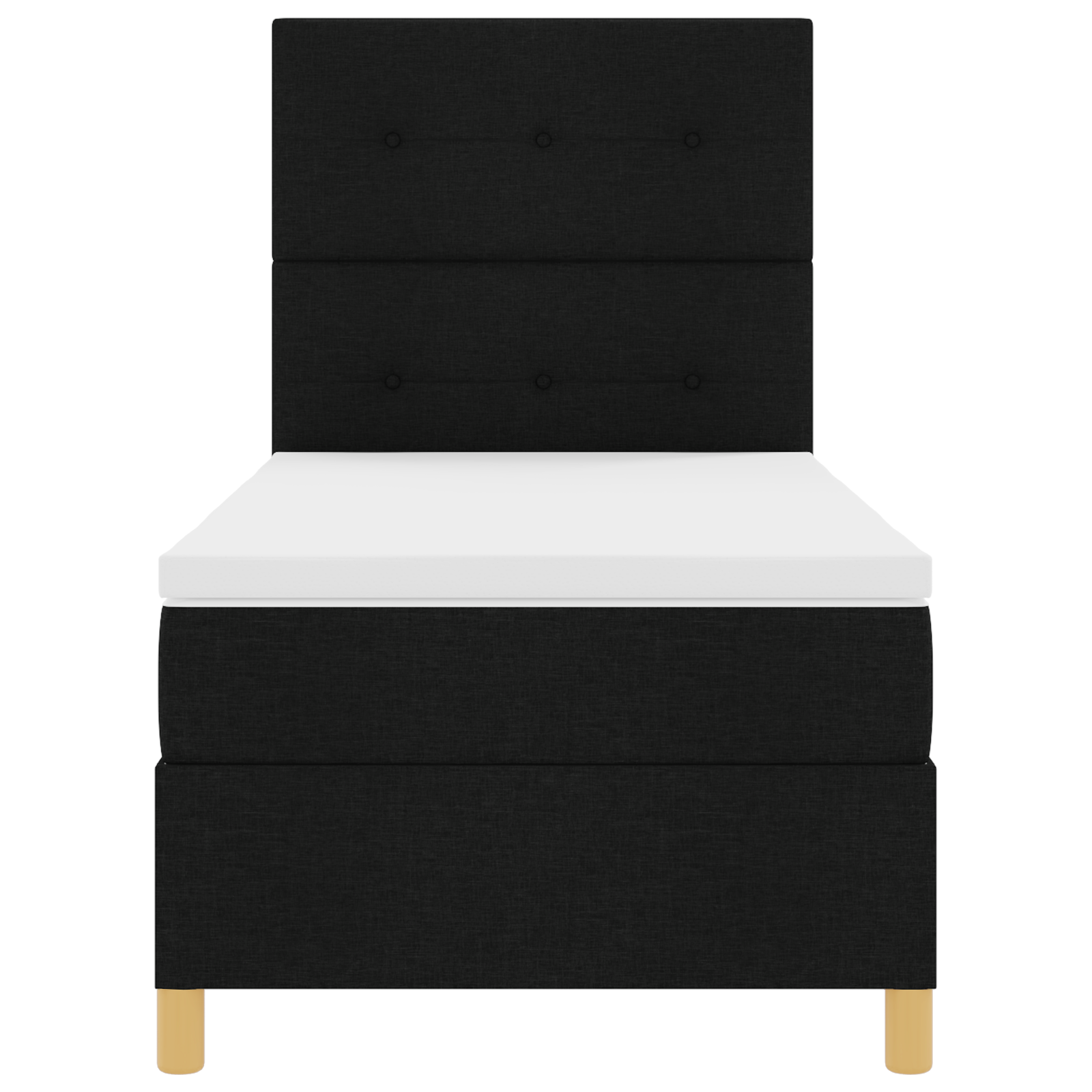 Boxspringbed met matras en LED stof zwart 90x190 cm
