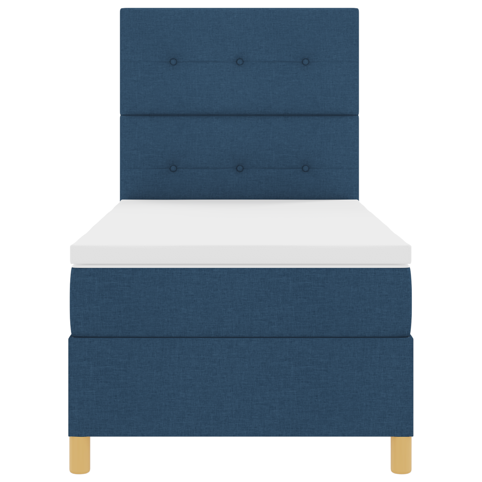 Boxspringbed met matras en LED stof blauw 100x200 cm