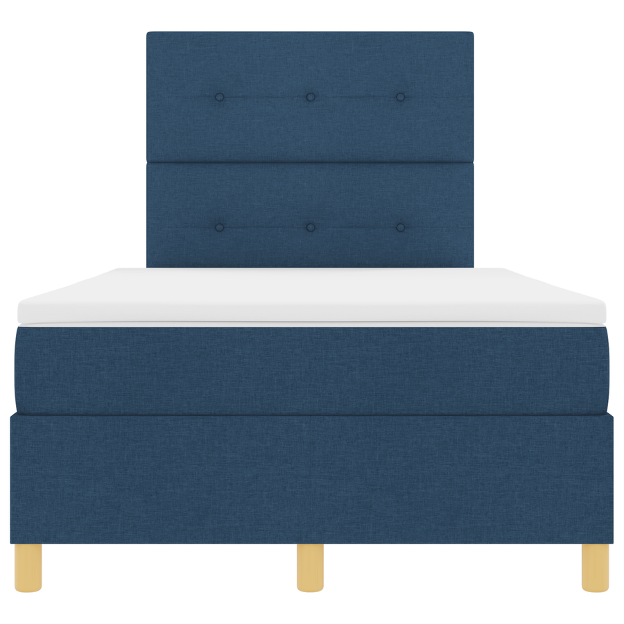 Boxspringbed met Matras & LED Blauw 120x190 cm Stof