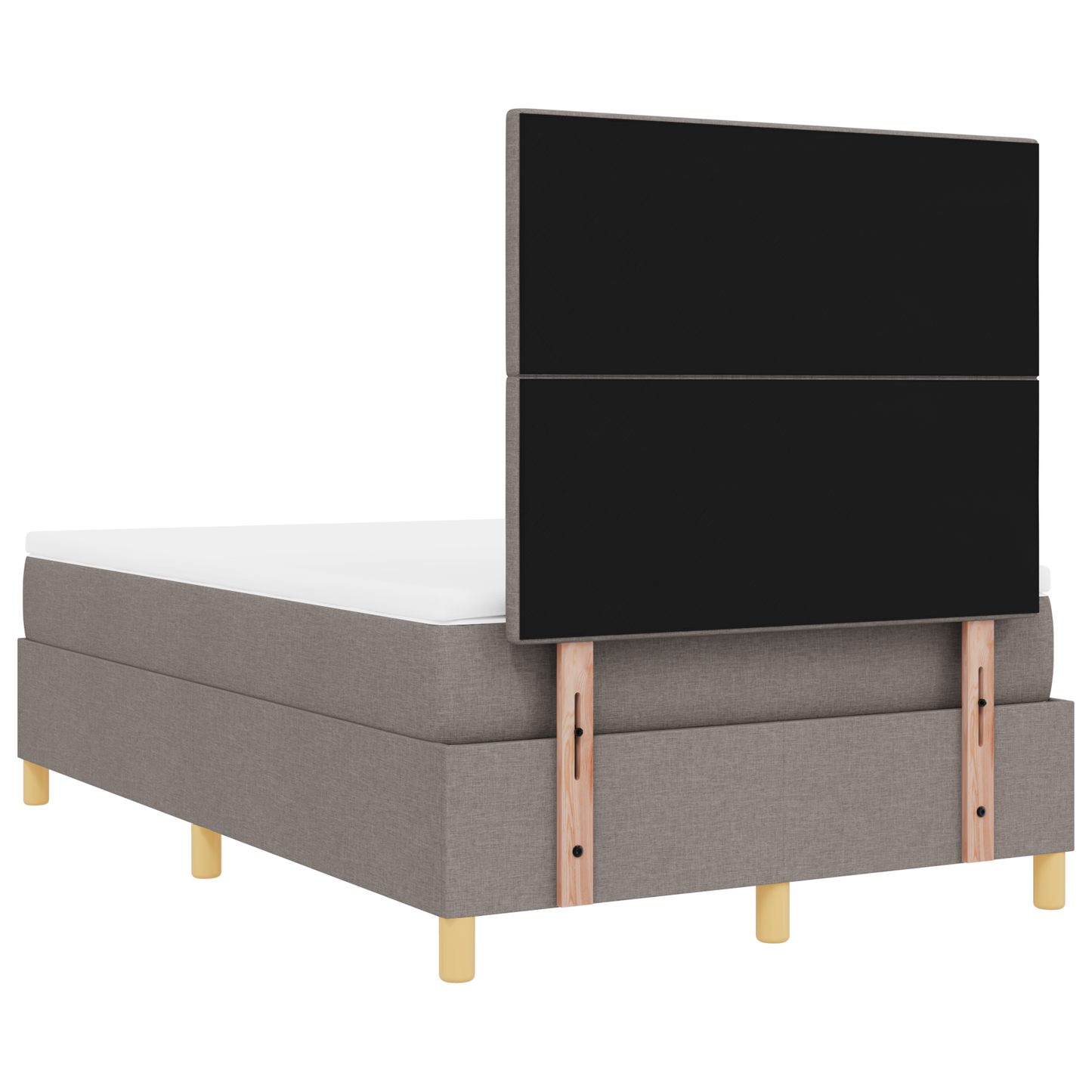Boxspringbed met matras en LED stof taupe 120x200 cm